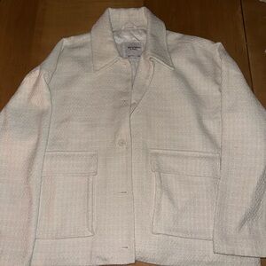 Cream Woven Blazer